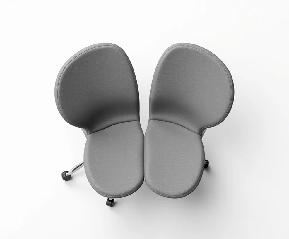 SpineFlex Vario 3D ergonomic split-seat saddle chair with tilt function